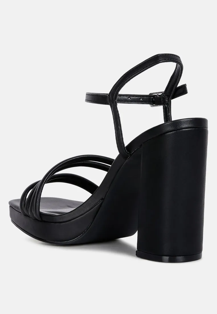 Whiskers High Heel Platform Strappy Sandals