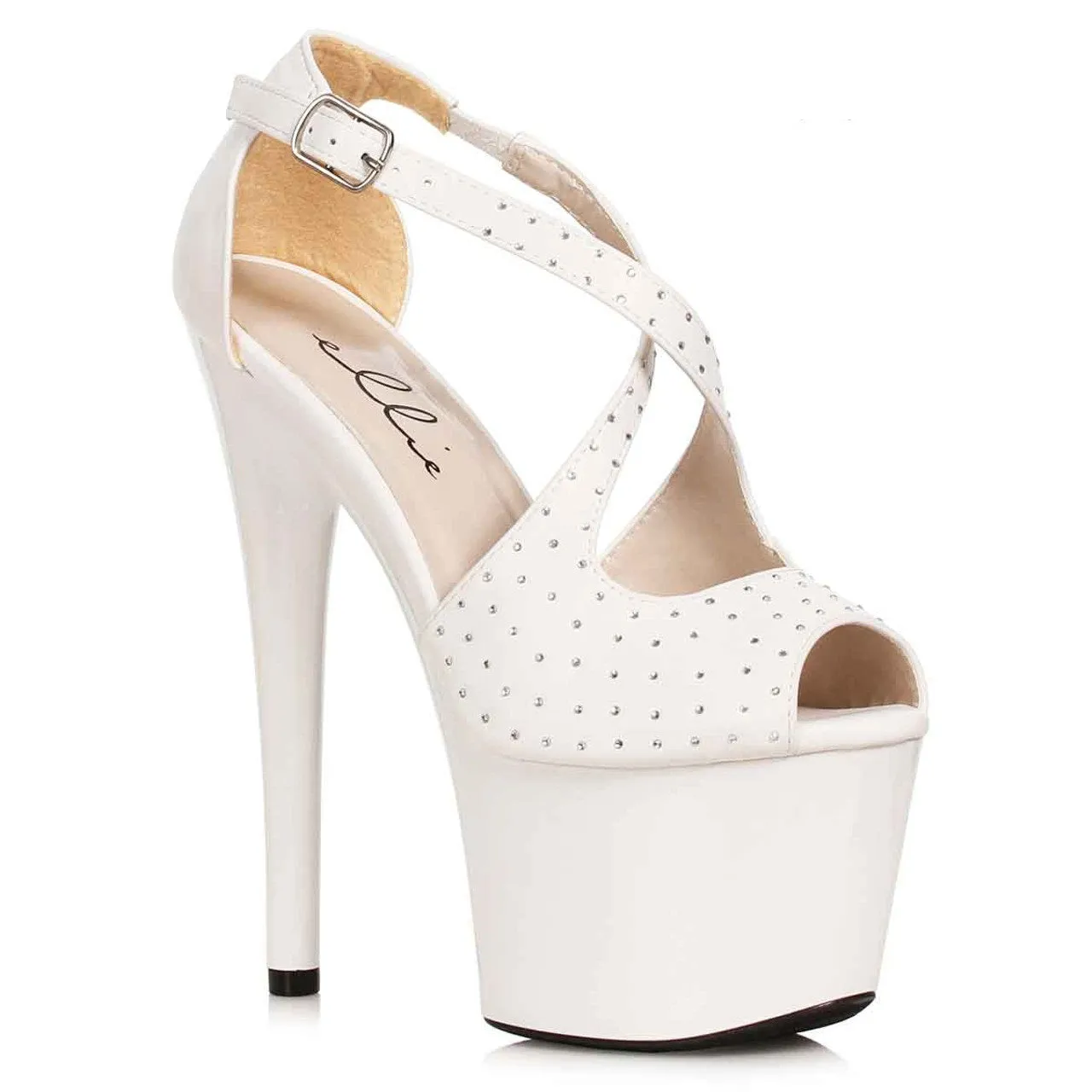 Wicked-709 Rhinestone Peep Toe Platform Sandals